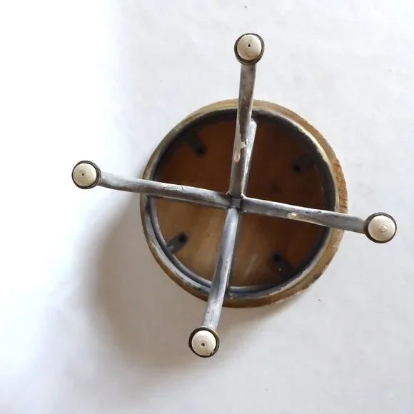 NEW 8” RUSTIC FARMHOUSE COUNTRY WOOD METAL CAKE STAND PEDESTAL TABLE RISER - Picture 6 of 9